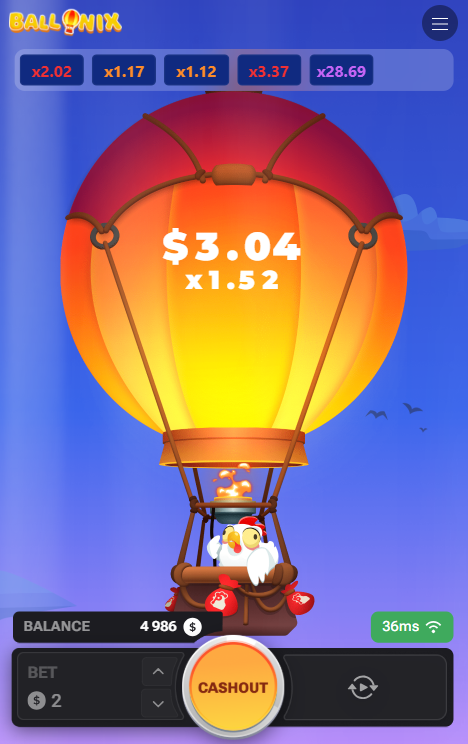 BalloniX Crash-Spiel